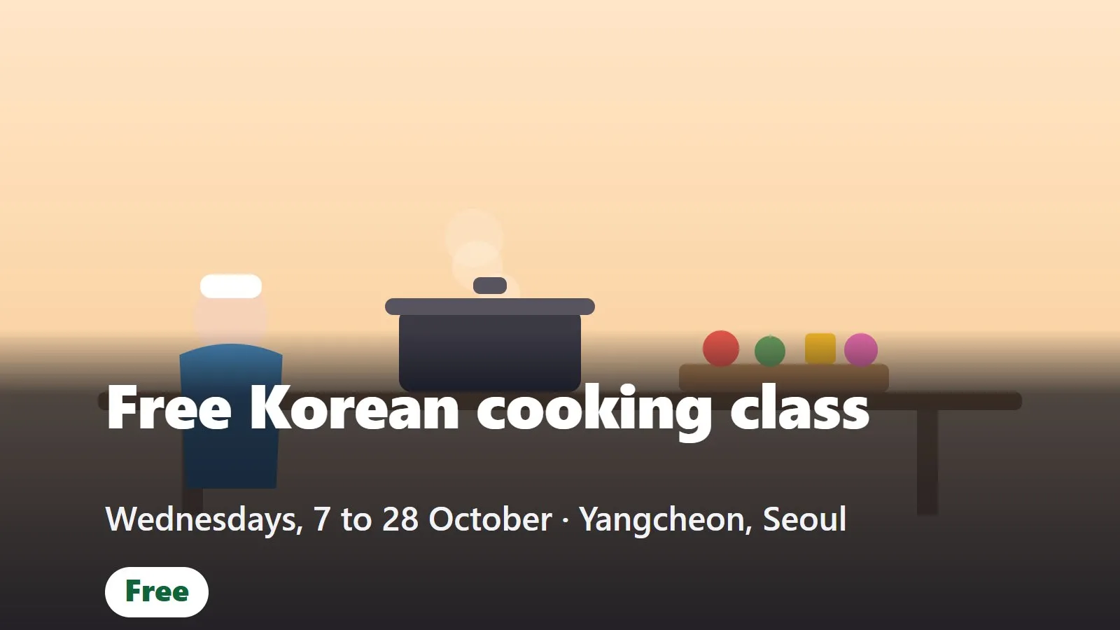 Free Korean cooking class on Wednesdays in Seoul (수요일 K-요리교실)