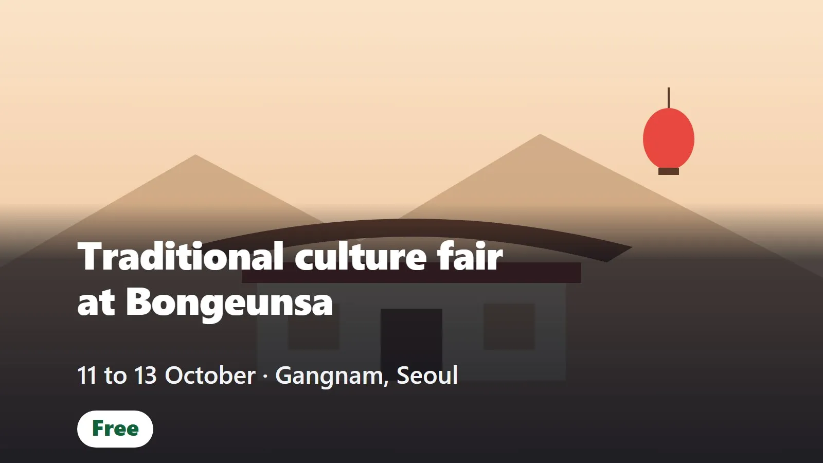 Traditional culture fair for foreign visitors at Bongeunsa (봉은사 전통문화축제)