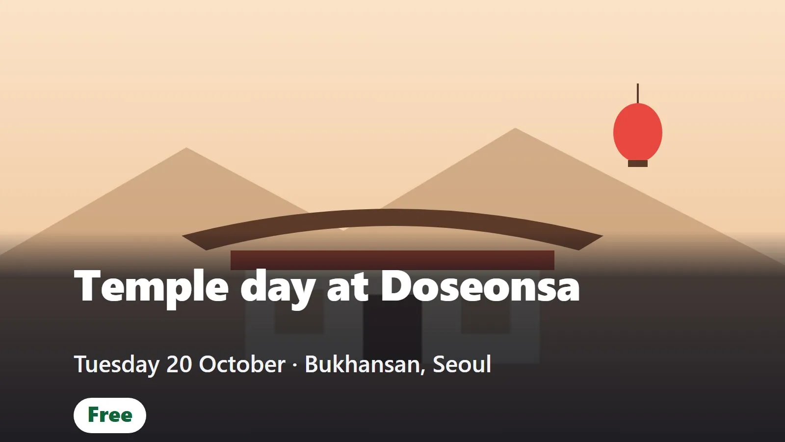 Free temple day at Doseonsa for foreign residents (성북외국인주민센터 템플스테이)