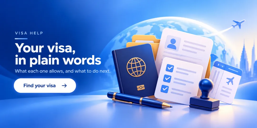 Waegook visa help: what each Korean visa allows and what to do next, in plain words. Opens the visa section.