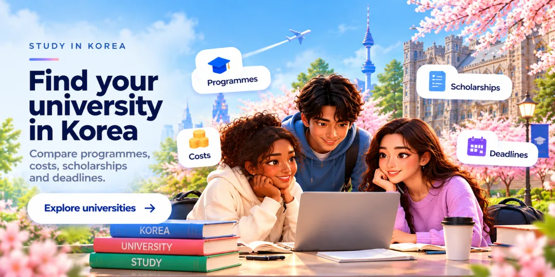 Study in Korea on Waegook: find your university and compare programmes, costs, scholarships and deadlines. Opens the Study in Korea section.